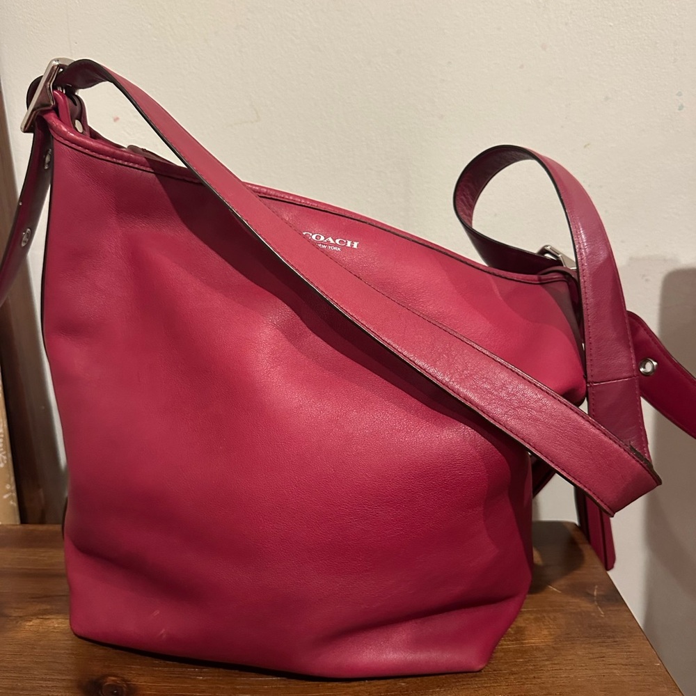 Coach Red Leather Legacy Tote